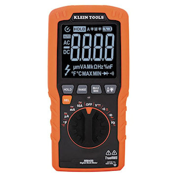 KLEIN TOOLS MM450 SLIM DGTL MLTMTR TRMS AUTORANGING 600V TEMP