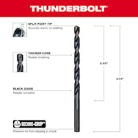 MILWAUKEE 48-89-2720 Thunderbolt® Jobber Length Drill Bit 7/32 in