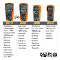 KLEIN TOOLS MM700 Multimeter Automatic 1000 V, 1000 V