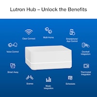 LUTRON L-BDGPRO2-WH-C Caseta® Pro Smart Bridge Pro For Lighting and Shade Control