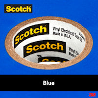 3M CANADA 35-3/4X66BL Scotch® Vinyl Insulating Tape 66 ft Lx 3/4 in W Vinyl Blue
