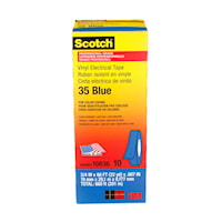 3M CANADA 35-3/4X66BL Scotch® Vinyl Insulating Tape 66 ft Lx 3/4 in W Vinyl Blue