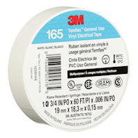 3M CANADA 165WH4A TAPE WHITE 3/4in x 60ft3M Temflex 165