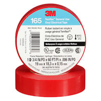 3M CANADA 165RD4A TAPE RED 3/4in x 60fT3M Temflex 165