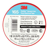 3M CANADA 165RD4A TAPE RED 3/4in x 60fT3M Temflex 165