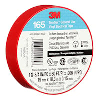 3M CANADA 165RD4A TAPE RED 3/4in x 60fT3M Temflex 165