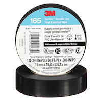 3M CANADA 165BK4A TAPE BLACK 3/4in x 60ft3M Temflex 165