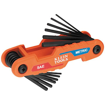 KLEIN TOOLS 70590 COMPACT FOLDING HEX 12-KEY SET
