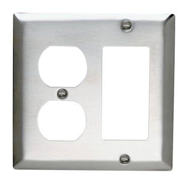 LEGRAND SS826 Pass & Seymour Wallplate 2 Gangs Silver
