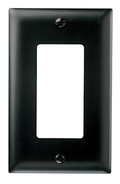 LEGRAND TP26BK Pass & Seymour Wallplate 1 Gangs Black 114.3 mm Lx 69.85 mm W