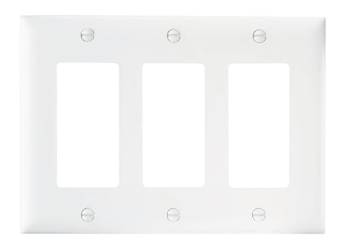 LEGRAND TP263W Pass & Seymour Wallplate 3 Gangs White 114.3 mm Lx