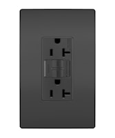 LEGRAND 2097BK The Radiant® Self-Test GFCI Duplex Receptacle 20 A, Black