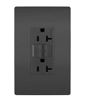LEGRAND 2097TRBK The Radiant® Tamper-Resistant, Self-Test GFCI Duplex Receptacle 20 A, Black