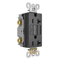 LEGRAND 2097BK The Radiant® Self-Test GFCI Duplex Receptacle 20 A, Black