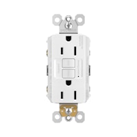 LEGRAND 1597TRW The Radiant® Tamper-Resistant, Self-Test GFCI Duplex Receptacle 15 A, White