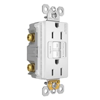 LEGRAND 1597W The Radiant® Self-Test GFCI Duplex Receptacle 15 A, White