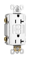 LEGRAND 2097TRW The Radiant® Tamper-Resistant, Self-Test GFCI Duplex Receptacle 20 A, White