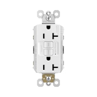 LEGRAND 2097TRW The Radiant® Tamper-Resistant, Self-Test GFCI Duplex Receptacle 20 A, White