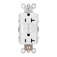 LEGRAND 2097W The Radiant® Self-Test GFCI Duplex Receptacle 20 A, White
