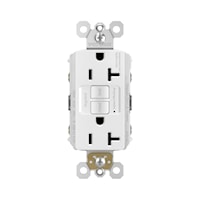 LEGRAND 2097W The Radiant® Self-Test GFCI Duplex Receptacle 20 A, White