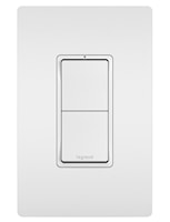 LEGRAND RCD11W The Radiant® Decorator Switch Rocker Switch Two Single Pole Switches 15 A, 120 V White