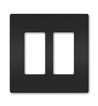 LEGRAND RWP262BK The Radiant® Wallplate 2 Gangs Black 4.94 in Lx 4.96 in W