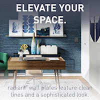 LEGRAND RWP26BK The Radiant® Wallplate 1 Gangs Black 4.94 in Lx 3.15 in W