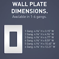 LEGRAND RWP263W The Radiant® Wallplate 3 Gangs White 4.94 in Lx 6.77 in W
