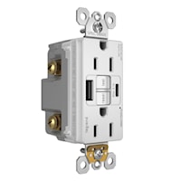 LEGRAND 1597TRUSBACW SELFTEST GFCI REC TR 15AW/USB AC
