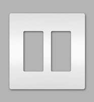 LEGRAND RWP262W The Radiant® Wallplate 2 Gangs White 4.94 in Lx 4.96 in W