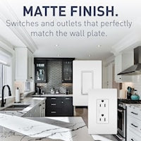 LEGRAND RCD38TRW The Radiant® Combination Single Receptacle and Switch 15 A, 125 V, White