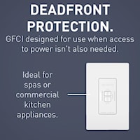 LEGRAND 2087W The Radiant® Dead-Front Self-Test GFCI Receptacle 20 A, White