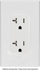 Leviton T5825-W,  20A Tamper-Resistant Decora duplex Receptacle/Outlet, White