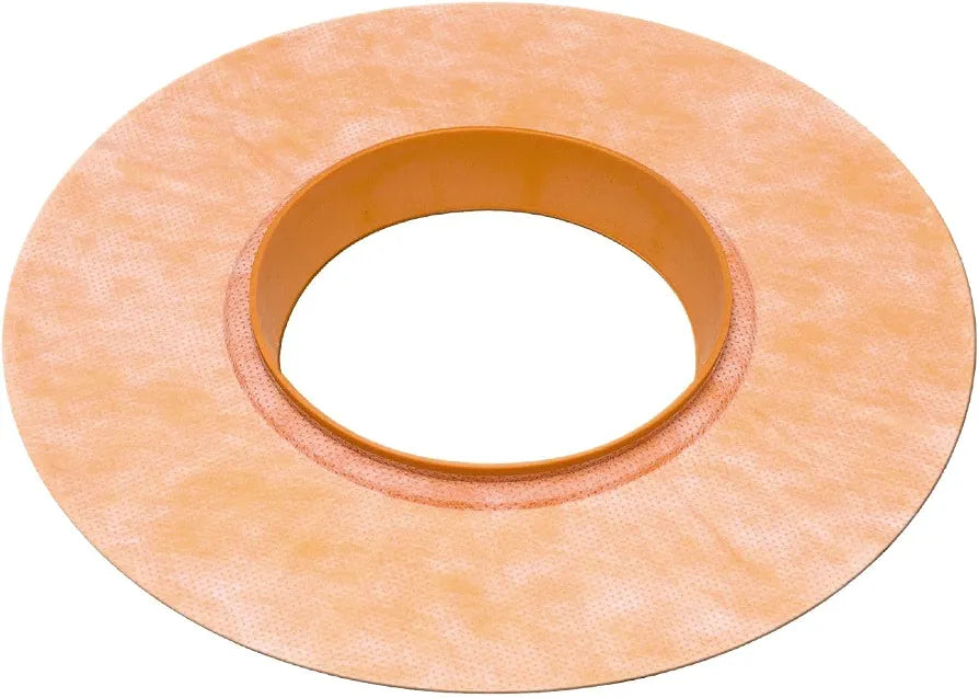 Schluter Kerdi-Seal Mixing Valve Seal Seals with Over-Molded Rubber Gaskets for Sealing Pipe Protrusions and Protecting Backing Panels - 4-1/2" Outlet Size, 1-Pack - KMSMV235/114