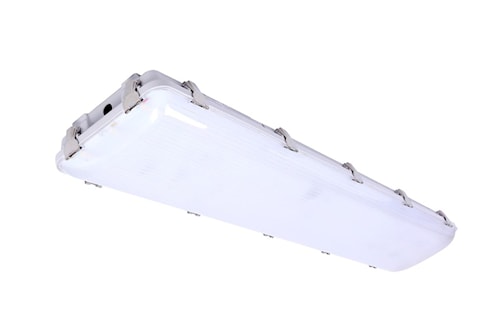 CSC LED CORP VT4-105W-4P-3CCT-UD CSC_LED VT4-105W-4P-3CCT-UD FIXTURE VAPOUR TIGHT 4FT POWER SELECTABLE 70W/80W/90W/105W COLOUR SELECTABLE 3500W/4000K/5000K 120-347V UNIVERSAL DRIVER POLYCARBONATE LOW GLARE LENS ONE PIECE GEAR TRAY FOR QUICK ACCESS TO DRIVER AND ACCESSORIES STAINLESS STEEL SPRING CLIPS 1/2 NPT ENTRY IK10 VANDAL RESISTANT NSF RATED NEMA4X