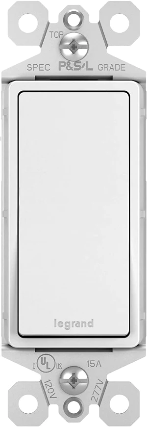 Legrand TM873W Radiant 15-Amp 3-Way Light Switch, White