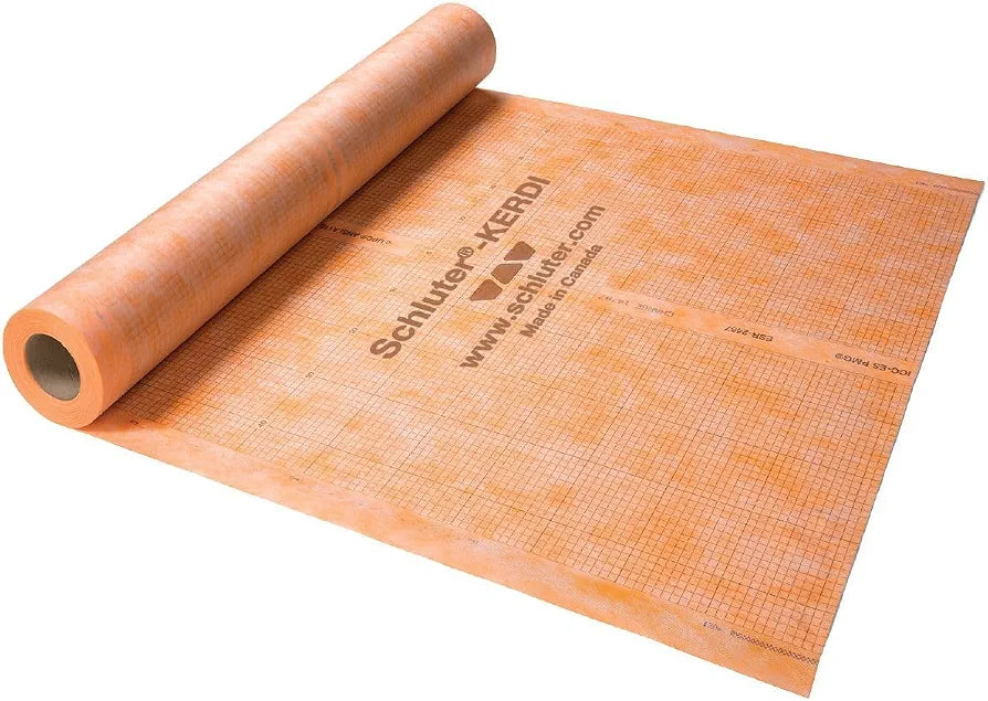 Schluter Kerdi Bonded Waterproofing and Vapor-Retardant Membrane for Tile Application - 3' 3" Width, 33' Length, 108 Square Feet - KERDI200/10M