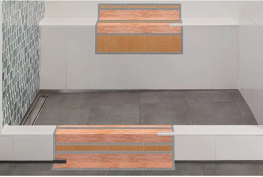 Schluter Kerdi Band Waterproofing Strip - Ideal for Sealing Butt Joints and Floor/Wall Connections - 98' 5" Length, 5" Width, 4 mil Thickness - KEBA100/125