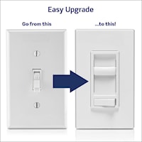LEVITON 6674-P0W Decora®, SureSlide® Dimmer Switch 120 VAC, 600 W Incandescent, 150 W LED/CFL White/Untreated