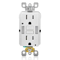 LEVITON GFNL1-W Tamper-Resistant GFCI Duplex Receptacle 20 A, 5-15R White