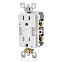 LEVITON GFNL1-W Tamper-Resistant GFCI Duplex Receptacle 20 A, 5-15R White