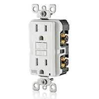 LEVITON GFWT1-W GFCI Receptacle GFCI Duplex Receptacle 15 A, White