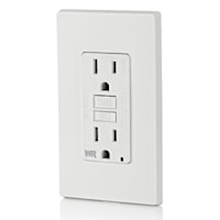 LEVITON GFWT1-W GFCI Receptacle GFCI Duplex Receptacle 15 A, White