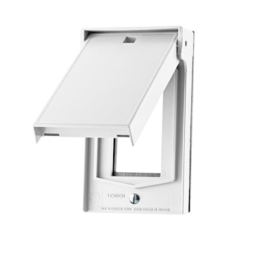 LEVITON 4998-W Decora Wallplate Cover with Hinged Lid 1 Gangs White 121.2 mm Lx 71.1 mm W