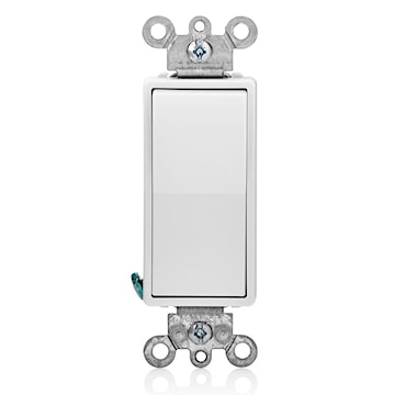LEVITON 5604-2W Decora® Quiet, 4-Way Decora Rocker Switch 120/277 VAC, 15 A, White