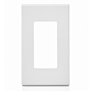 LEVITON 80301-SW Decora Plus™ Decorator Wallplate 1 Gangs White 4.61 in Lx 69.9 mm W