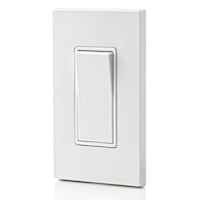 LEVITON 5601-P2W Decora® Rocker Switch Decora Rocker Switch 120/277 VAC, 15 A, White