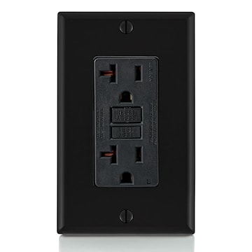 LEVITON GFNT2-E Smart-Lock Pro Self-Test Slim GFCI Duplex Receptacle 20 A, 5-20R Black