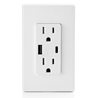 LEVITON T5633-W Decora® 15 A, 125 VAC, White