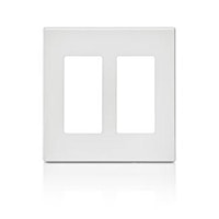 LEVITON 80309-SW Decorator Wallplate 2 Gangs White 4.61 in Lx 115.9 mm W
